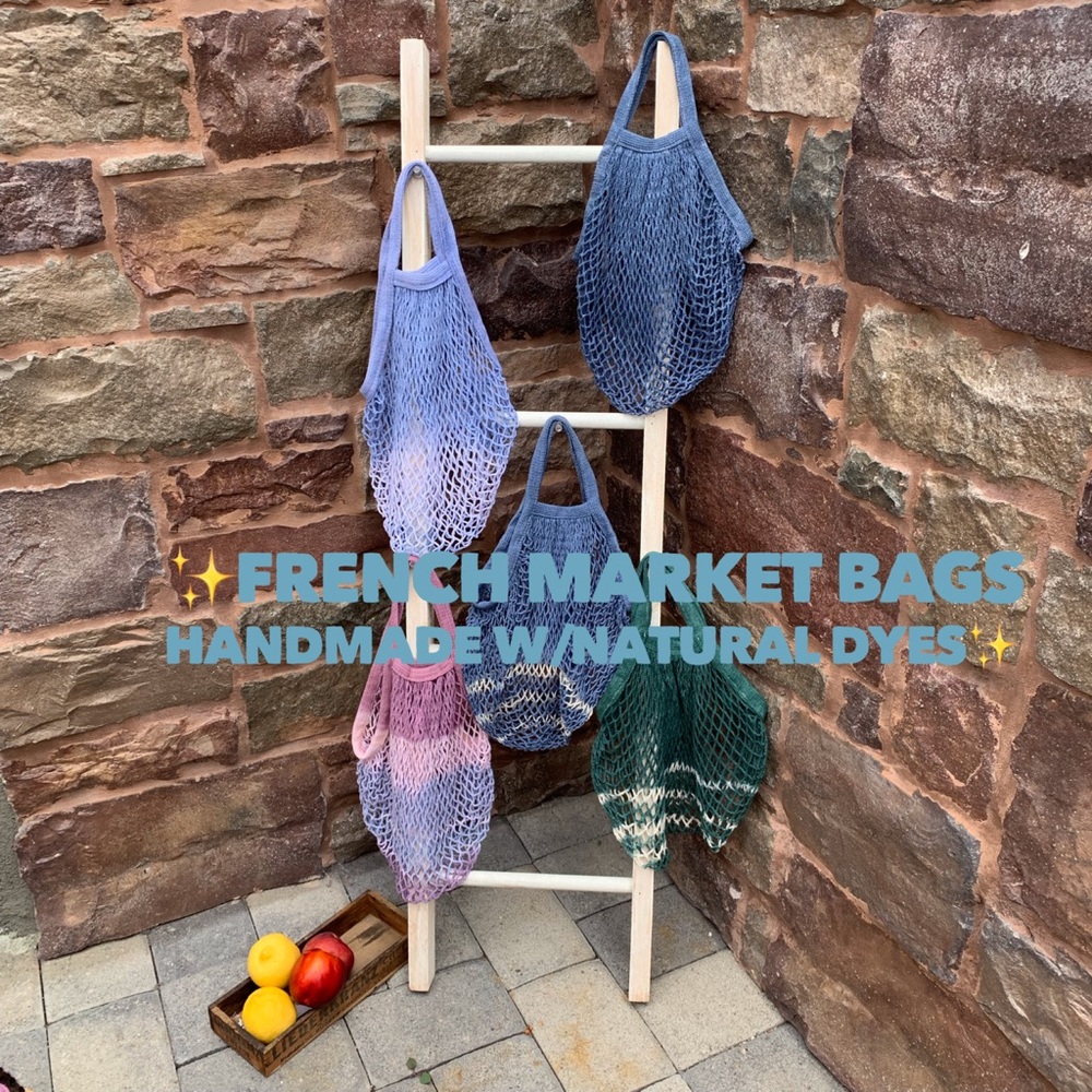 ✨HAND DYED FRENCH MARKET STRING BAG✨ - Picture 6 of 6